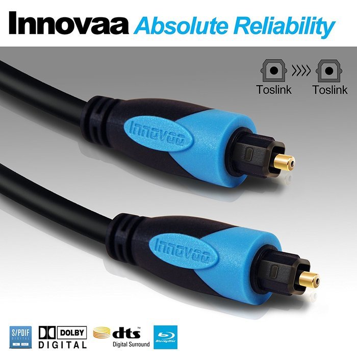 Toslink Cable, INNOVAA Digital Fiber Optical Audio Toslink Cable - 3 Feet N7