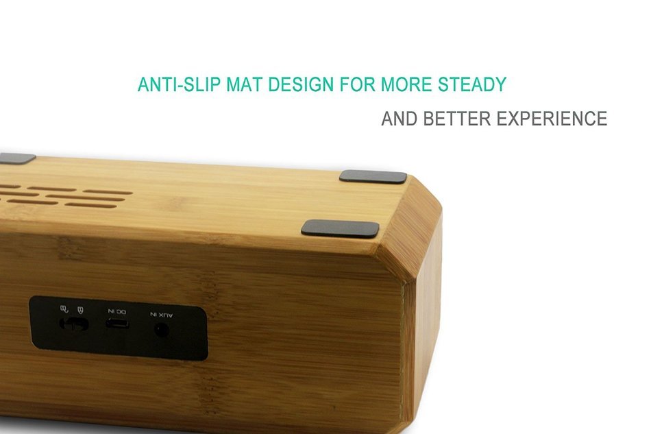 Wireless Bluetooth Speakers Portable Rechargeable Bamboo Wooden Bluetooth Stereo Speakers for cell iPhones and... N8