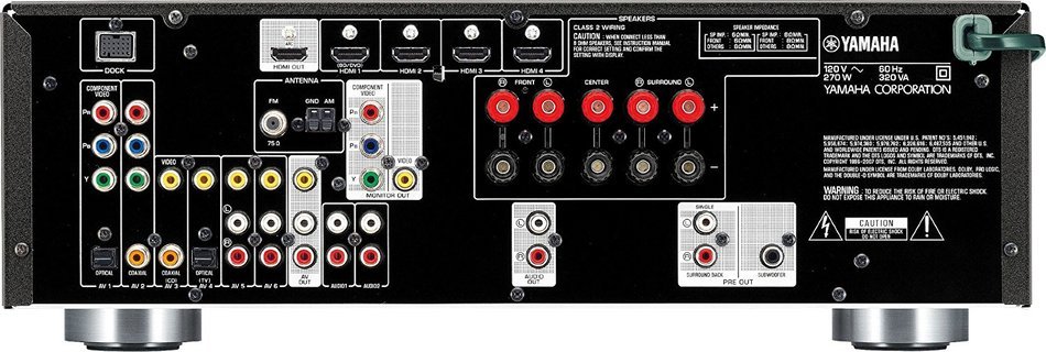Yamaha RX-V467BL 525-Watt 5.1 Channel AV Receiver (OLD VERSION) (Discontinued by Manufacturer) N3