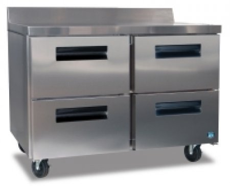 Hoshizaki CRMR48-WD4 48" Commercial Series Worktop Refrigerator with 4 Drawers 13.66 cu. ft. Capacity Backsplash...