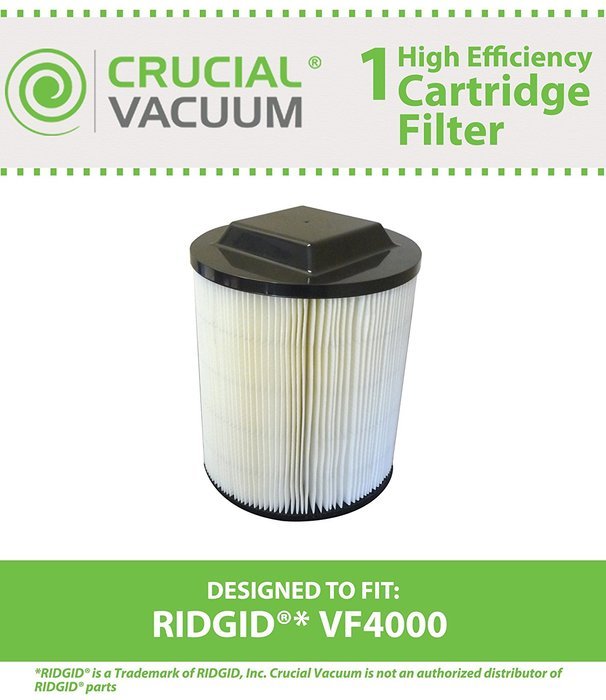 Crucial Vacuum Washable Wet/Dry Filter, Fits Rigid VF4000, Models 5 to 20-Gallon Ridgid Wet/Dry Vacs, Compare...