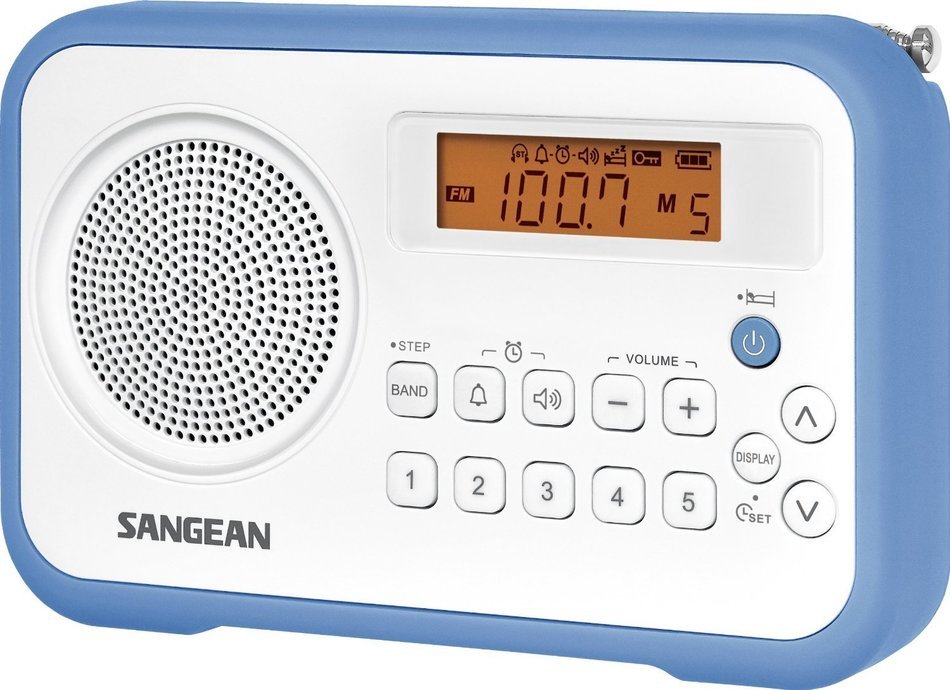 Sangean Digital Compact AM/FM Dual Alarm Clock Radio with Built-in Speaker & Large Easy to Read Backlit Display N2