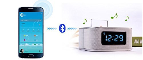IRISTIME Wireless Bluetooth Speaker FM Radio Alarm Clock Loud Speaker with All iPod /iPhone Charging Dock Station... N8