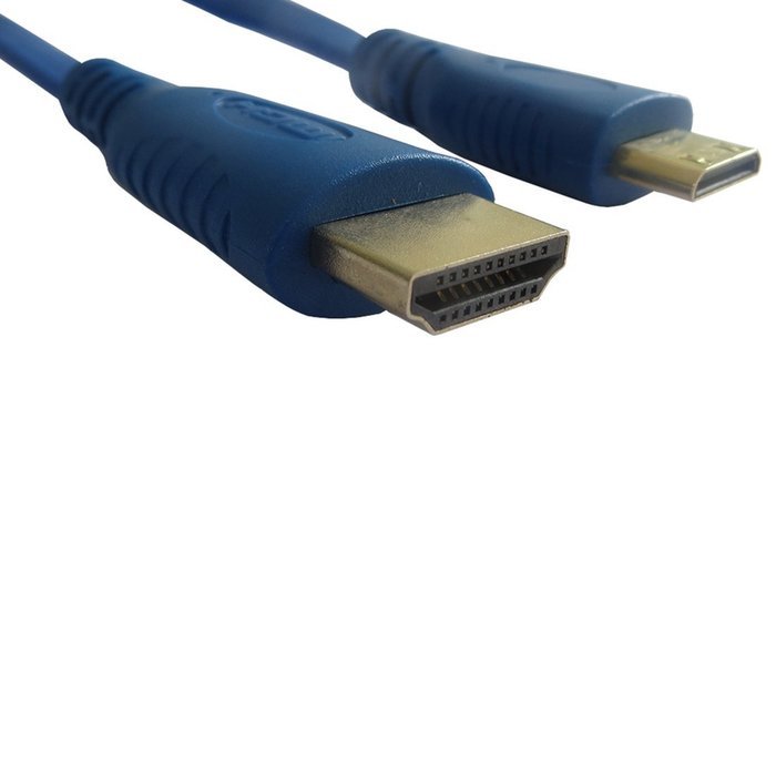 HLS High Speed Mini HDMI to HDMI Cable - 3.3ft (1 Meters), Supports Ethernet - Blue N2