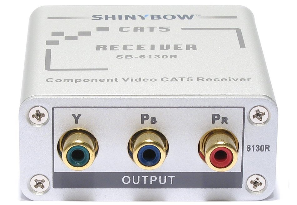 Component RCA RGB HDTV Video Extender Receiver via CAT 5/6 up to 1000ft SB-6130R by ShinybowUSA N2