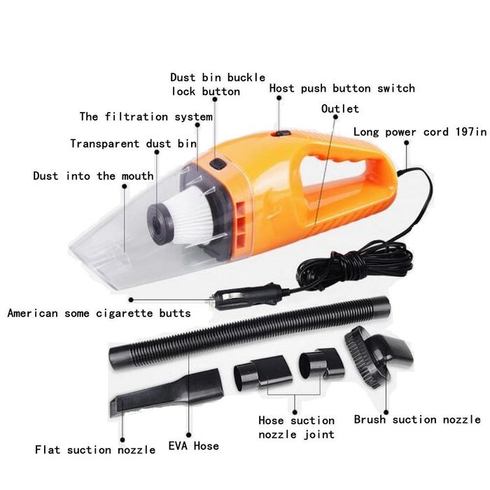 Car Vacuum Cleane, Handheld Car Vacuum Cleaner Xinfaxian- 12Volt 120W, Portable Handheld Vacuum, with 16.4-Foot... N9