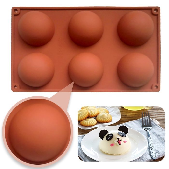 Silicone Baking Mould Hemisphere,DiDaDi 6-Cavity Half Circle DIY Cake Baking Mould Silicone Mold for Making Delicate... N2