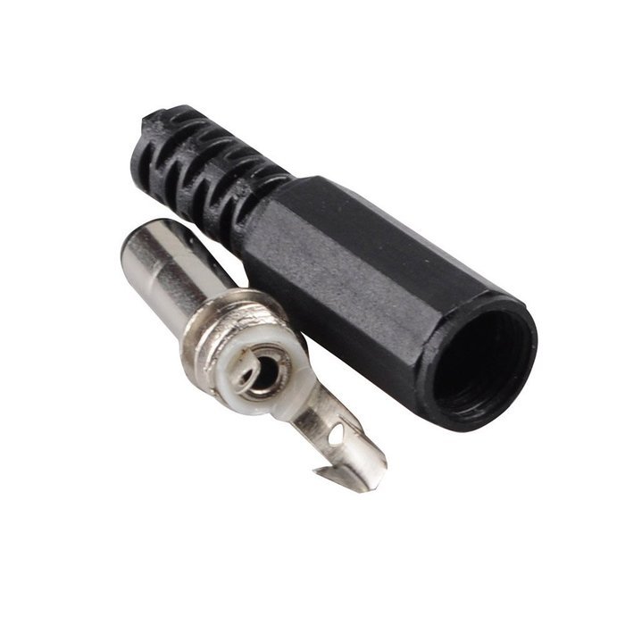 FolioGadgets 5.5mm x 2.5mm Male DC Power Socket Jack Solder Connector Adapter - 10 Pack