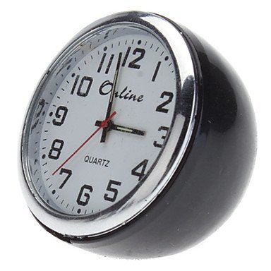1" Mini Analog Quartz Desktop Clock (Black, 1xButton Battery)