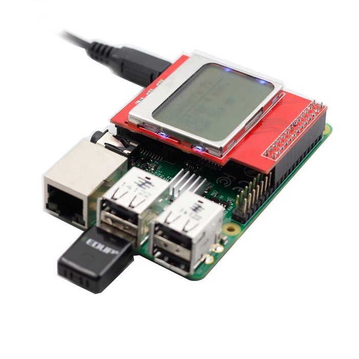 Sunfounder raspberry pi cpu ram display 5110 mini lcd 84 48 pcd8544