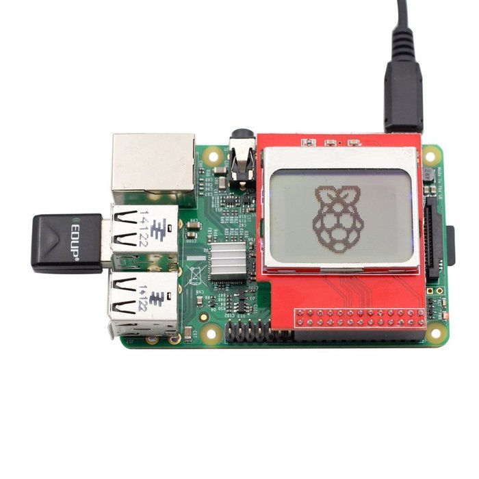 SunFounder Raspberry Pi CPU/RAM Display 5110 Mini LCD 84*48 PCD8544 Shield For Model B+/B N5