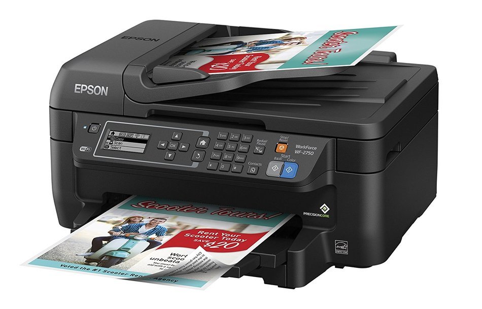 Epson WF-2750 All-in-One Wireless Color Printer with Scanner, Copier & Fax N3
