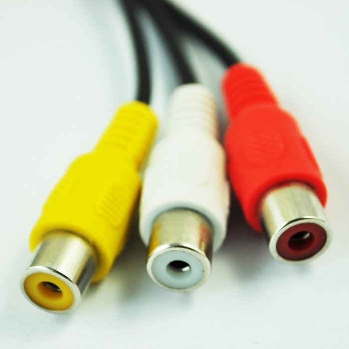 uxcell Black 3.5mm Plug Male to 3 RCA Female Adaptor Audio Video Cable N2