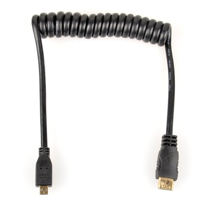 UCEC 11.81"/30cm Coiled Micro HDMI to Mini HDMI Cable for Atomos for Ninja Star N2