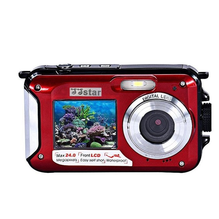SSstar HD 1080P Double Screens Waterproof Digital Camera 2.7 inch + 1.8 inch Screens CMOS 16x Zoom Camcorder Mini... N2