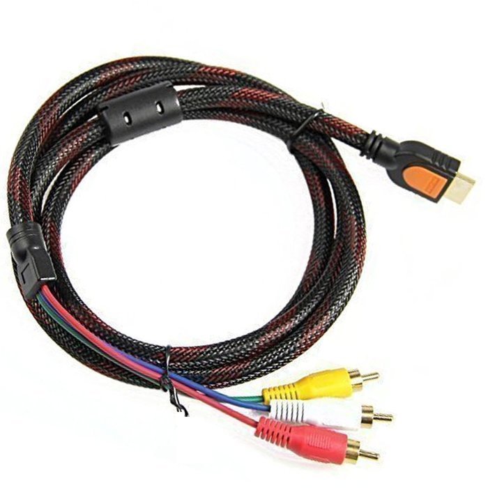 Sych [Does not for PS4] 5 Ft/1.5M HDMI Male to 3RCA Video Audio AV Component Converter Adapter Cable For HDTV...