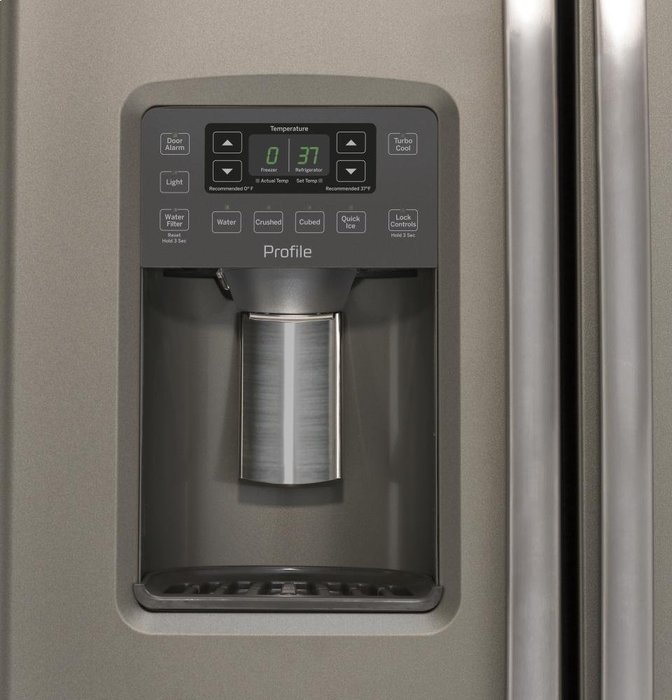 GE Profile PZS22MMKES 36" Counter-Depth Side-By-Side Refrigerator with Advanced Water Filtration, Adjustable Slide-Out... N2