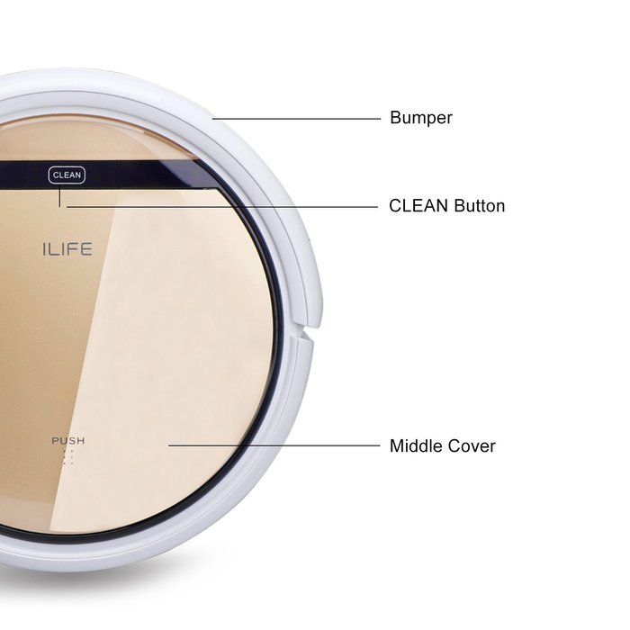Segarty ILIFE V5s Robotic Vacuum Cleaner, Sweeping & Wet Mopping 2in1 Floor Cleaner, Smart Anti-collision & Anti-fall... N5