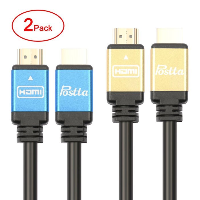 Postta Ultra HDMI 2.0V Cable(40 Feet)Support 4K 2160P,1080P,3D,Audio Return and Ethernet - 1 Pack(Blue)