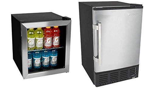 Edgestar 62 Can Extreme Cool Beverage Cooler and 12lb Built in Ice Maker - Stainless Steel N2