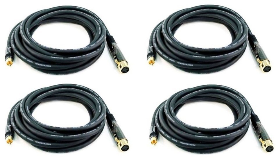 Monoprice 104783 1.5' Premier Series XLR Female to RCA Male 16AWG Cable N18