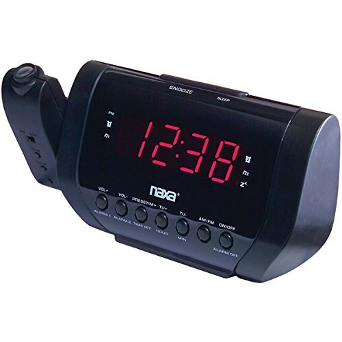 New NAXA NRC-173 Projection Dual Alarm Clock