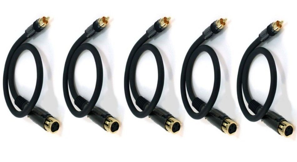 Monoprice 104783 1.5' Premier Series XLR Female to RCA Male 16AWG Cable N21