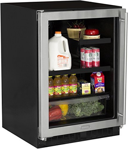 Marvel ML24BRG2RB Beverage Refrigerator with MaxStore Crisper, 24", Black