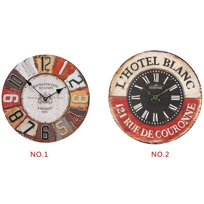 MuLuo 12 inch Wood home wall clocks hanging watch for living room bedroom Office B