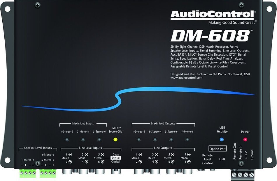 AudioControl DM-608 6 By 8 Channel Matrix Digital Signal Processor