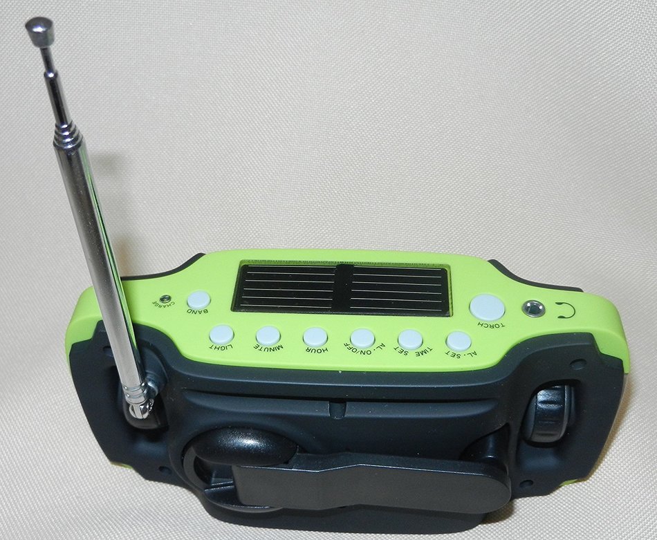 Five-In-One Emergency Solar Crank Orange Radio