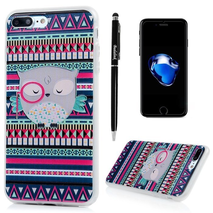 Badalink iPhone 7 Plus Case (5.5") Shockproof Soft TPU Rubber Skin Bumper Case Flexible Easy Grip with 3D Basso-relievo... N39