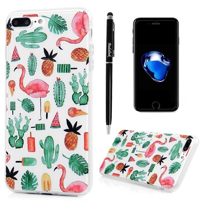 Badalink iPhone 7 Plus Case (5.5") Shockproof Soft TPU Rubber Skin Bumper Case Flexible Easy Grip with 3D Basso-relievo... N41