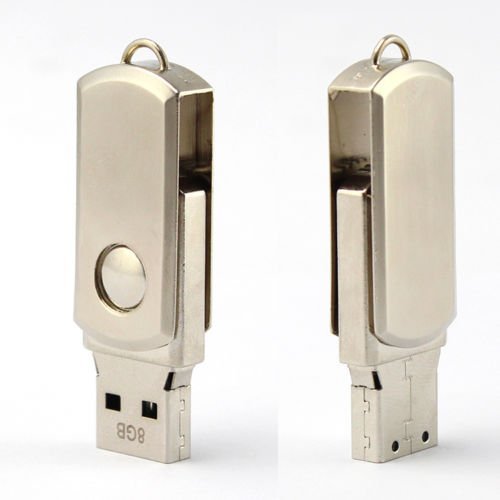 RioRand&reg; Metal Roating USB2.0 Flash Memory Drive 8GB Stick Pen Thumb U Disk