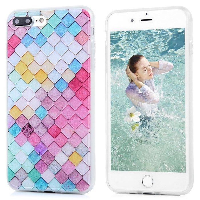 Badalink iPhone 7 Plus Case (5.5") Shockproof Soft TPU Rubber Skin Bumper Case Flexible Easy Grip with 3D Basso-relievo... N46