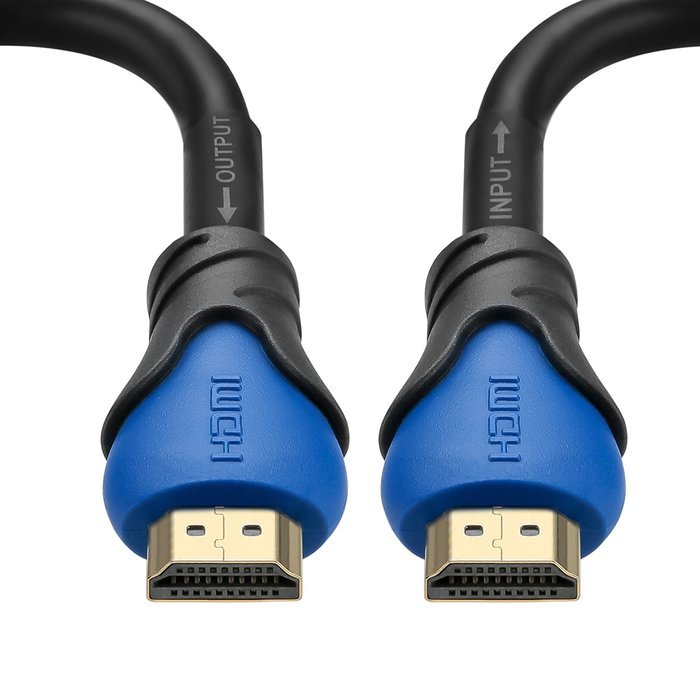 A-tech Series Blue&black - High speed Hdmi Cable 100 Ft with Built-in Signal Booster Metal Black Case,Supports...