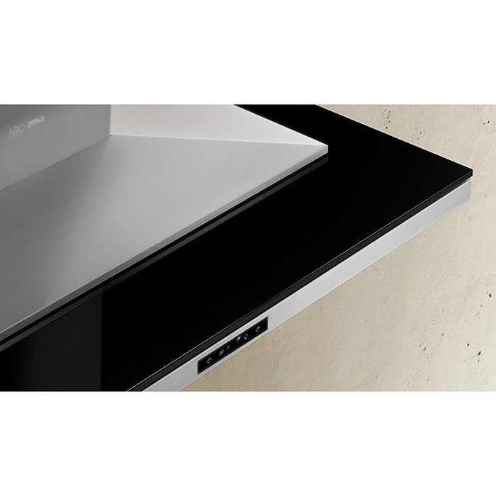 ALAM90BBX Zephyr Arc Collection Layers Designer 36" Wall Hood - Stainless Steel and Black N2