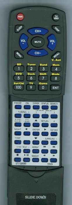 DENON Replacement Remote Control for 307010089008D, RC1158, DHT1312BA, AVR1312