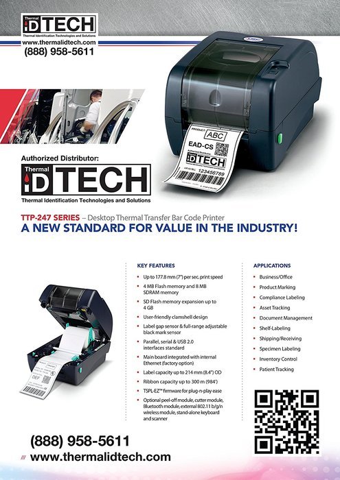 TTP-247 Series Desktop Thermal Transfer Bar Code Printer (TTP-247 Standard) N4