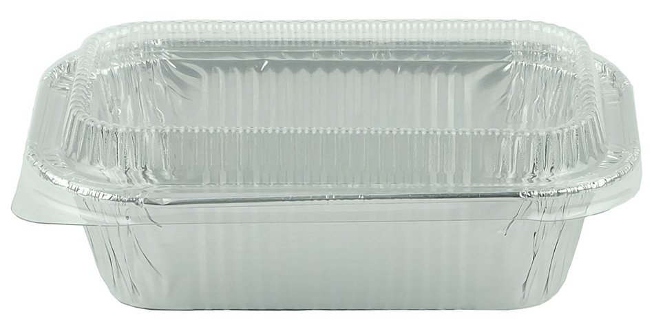 Foil Small Mini-Loaf Bread Pan w/Clear Lid 20 Sets N4