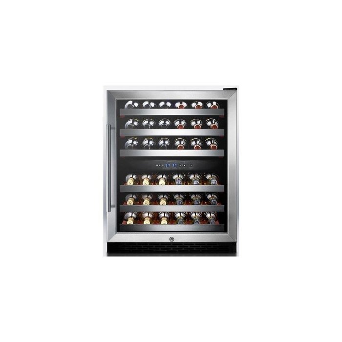 Summit Commercial SWC530LBISTADA ADA Compliant Dual Temp Zone Reach-In Wine Refrigerator, N4