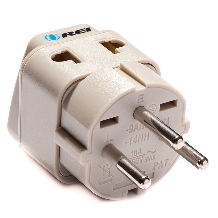 OREI Grounded Universal 2 in 1 Plug Adapter Type H for Israel & more - High Quality - CE Certified - RoHS Compliant...