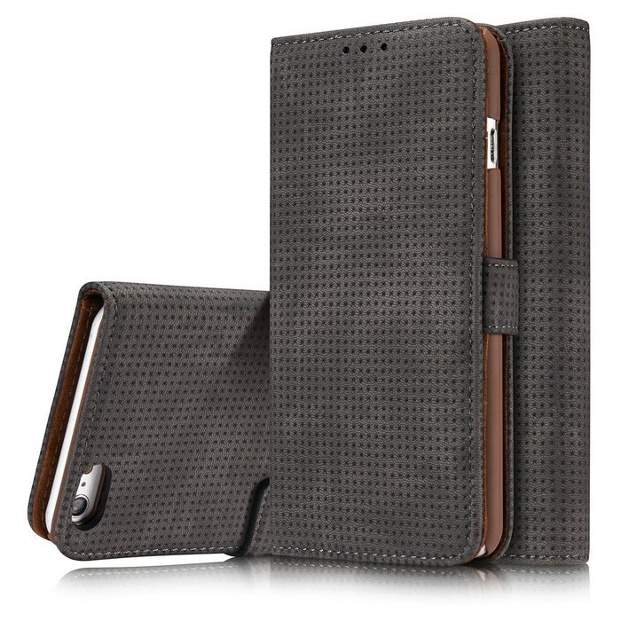 TYoung Retro Style Multi-function Folio Magnetic Wallet Case Cover for iPhone 7, Classic Breathable Artificial... N4