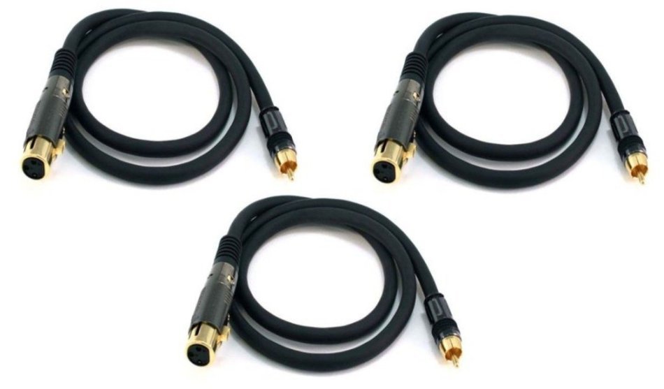 Monoprice 104783 1.5' Premier Series XLR Female to RCA Male 16AWG Cable N24