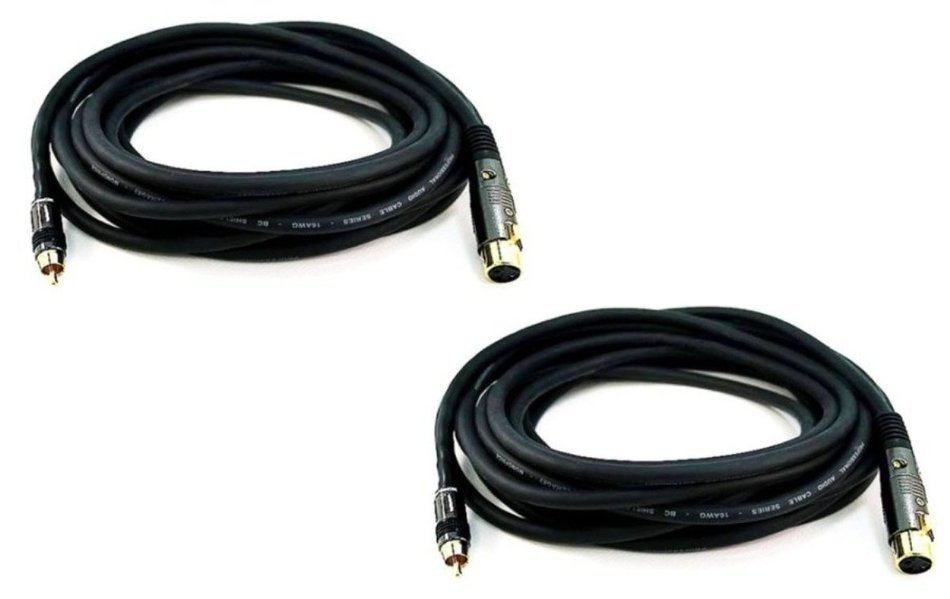 Monoprice 104783 1.5' Premier Series XLR Female to RCA Male 16AWG Cable N26