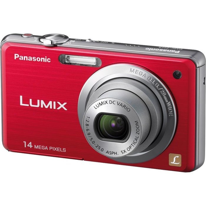 Panasonic Lumix DMC-FH3 14.1 MP Digital Camera with 5x Optical Image Stabilized Zoom and 2.7-Inch LCD (Red) N2