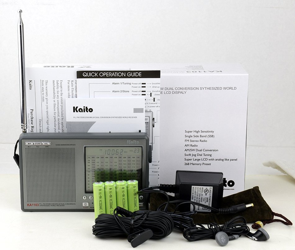 Kaito KA1103 Worldband Radio, Silver N2