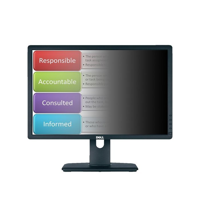 Deltatouch Privacyview PVD2201 Professional 22in LED Privacy Monitor with Integrated 3M Privacy...