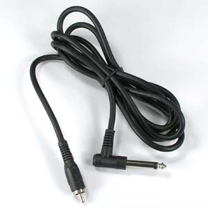 InstallerParts 6Ft 1/4" Mono Right Angle to RCA-M Cable &ndash; Black &ndash; Works With Instruments and More