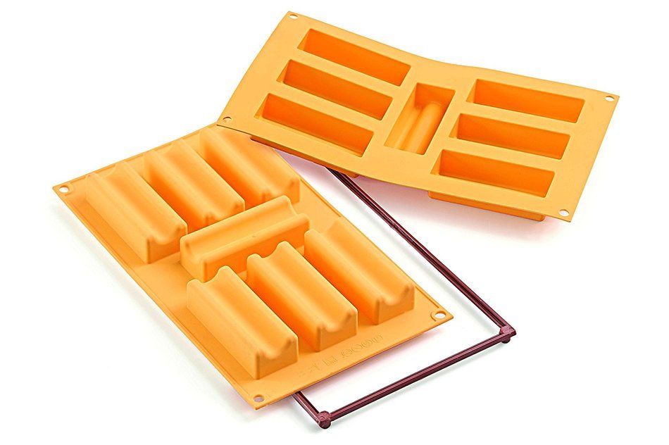Silikomart Silicone Fancy and Function Bakeware Collection Multi-Shape Cake Pan, Slim Chic N17